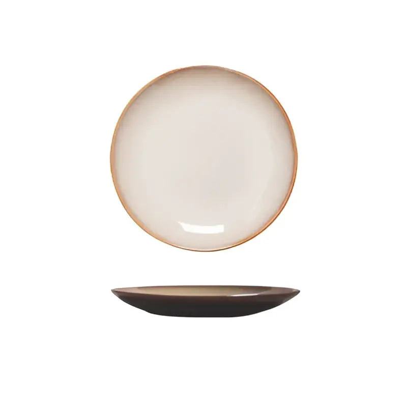 Glazed Ceramic Round Plate