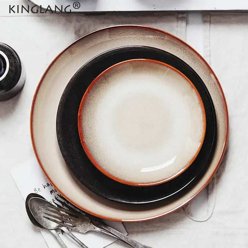 Glazed Ceramic Round Plate