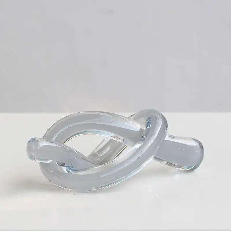 Black Geometric Glass Sculpture