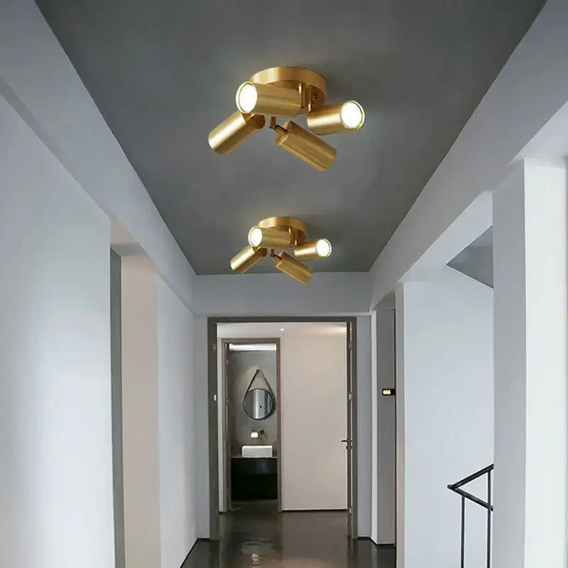Gold Adjustable LED Chandelier