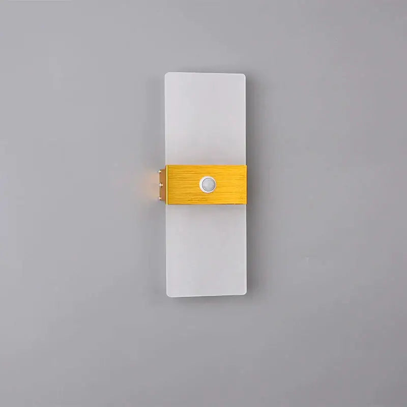 Gold LED Brushed-Aluminum Wall Sconce
