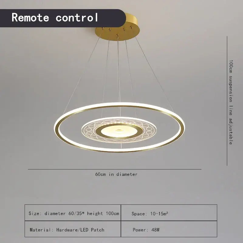 Gold Remote Control Chandelier