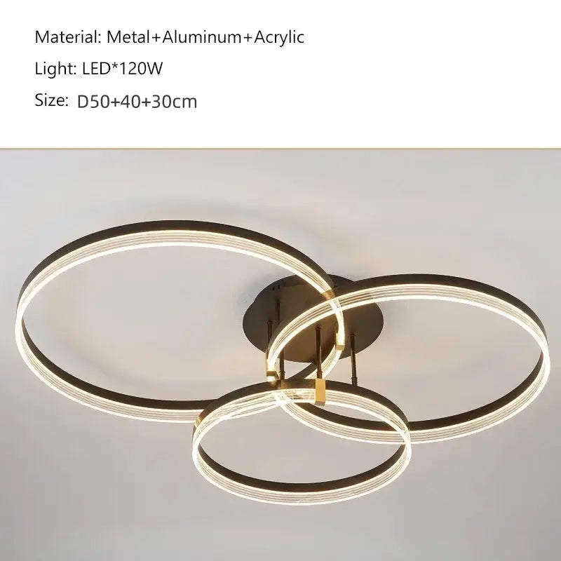 Gold Acrylic Round Light