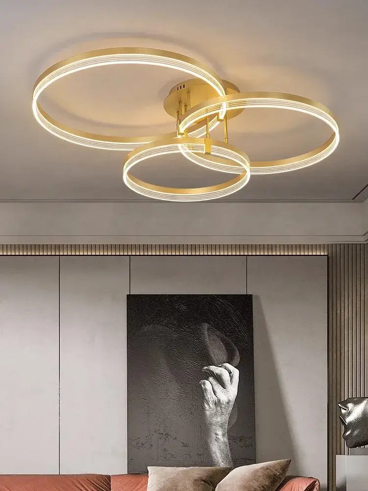 Gold Acrylic Round Light