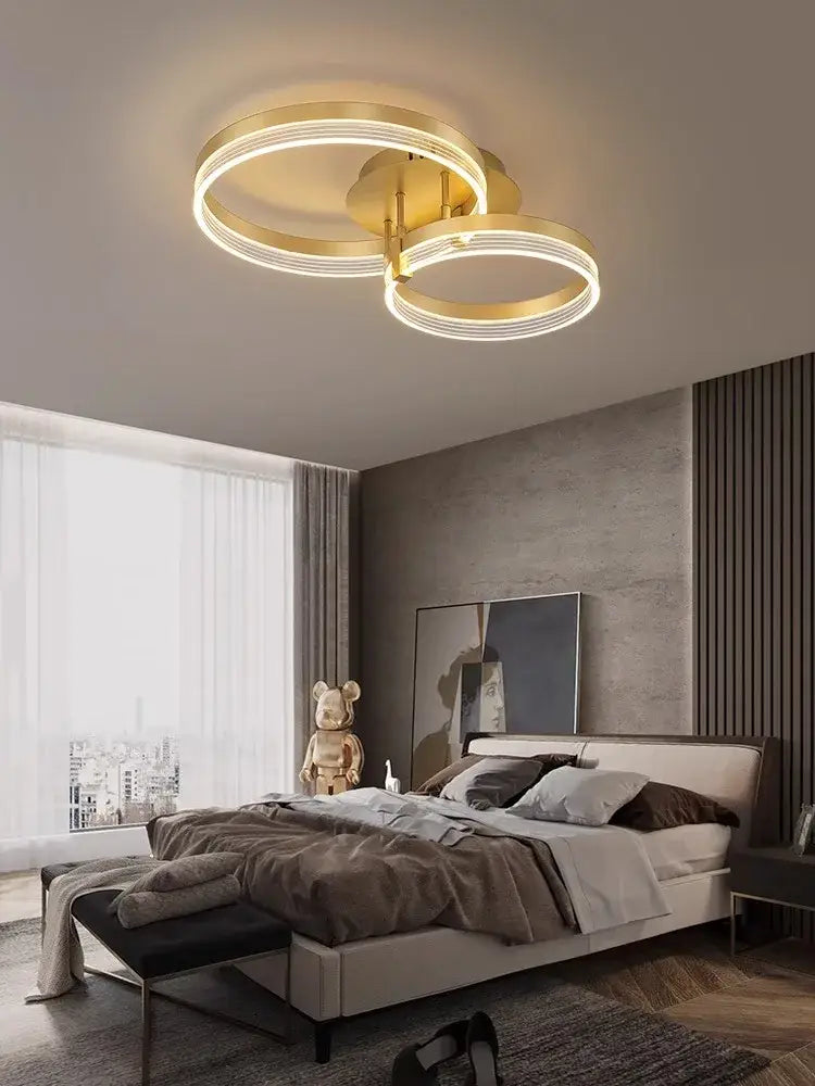 Gold Acrylic Round Light