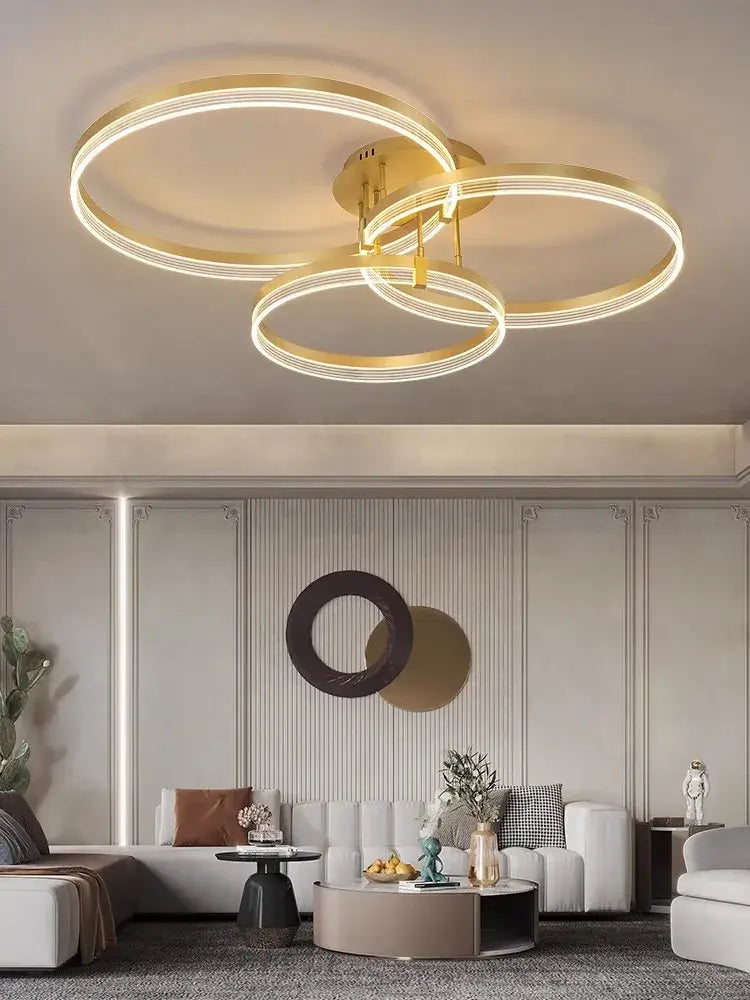 Gold Acrylic Round Light