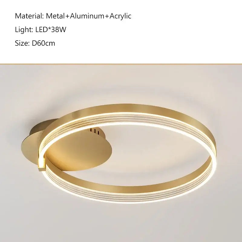Gold Acrylic Round Light
