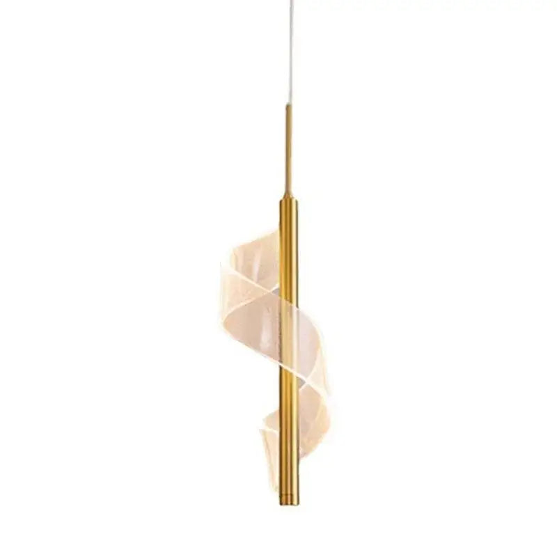 Gold Acrylic Spiral Lamp