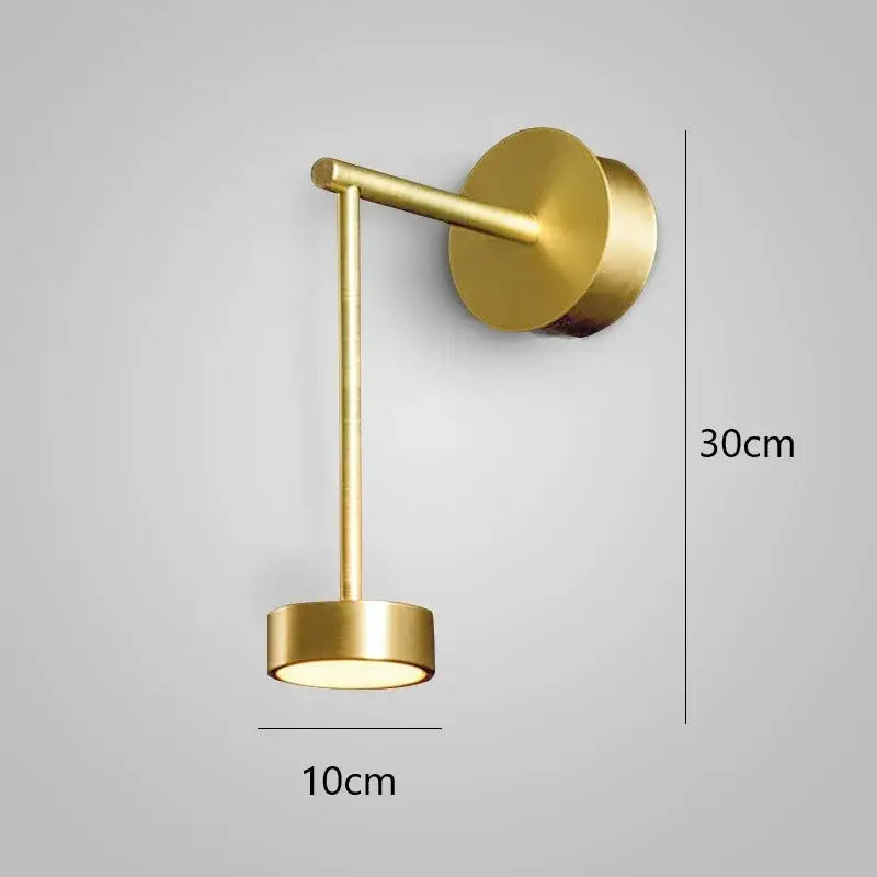 Gold Adjustable Wall Spotlight