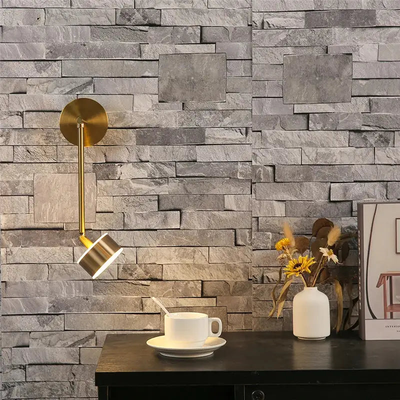 Gold Adjustable Wall Spotlight