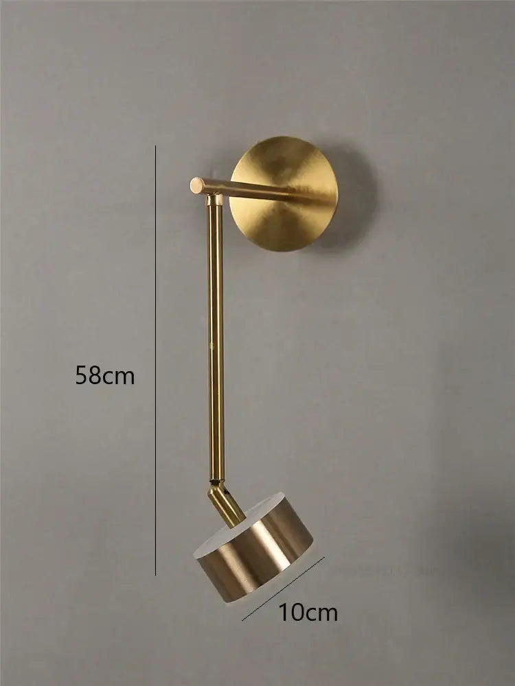 Gold Adjustable Wall Spotlight