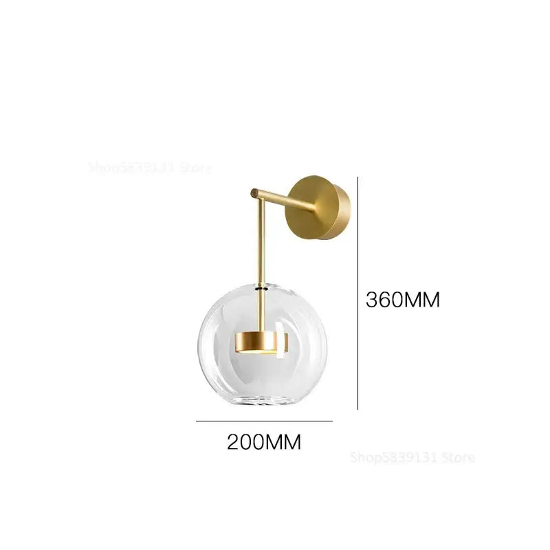 Gold Adjustable Wall Spotlight