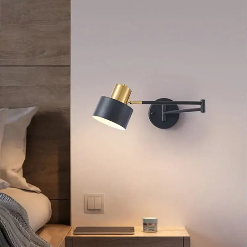 Gold LED Wall Lamp A-Style for Reading Nooks