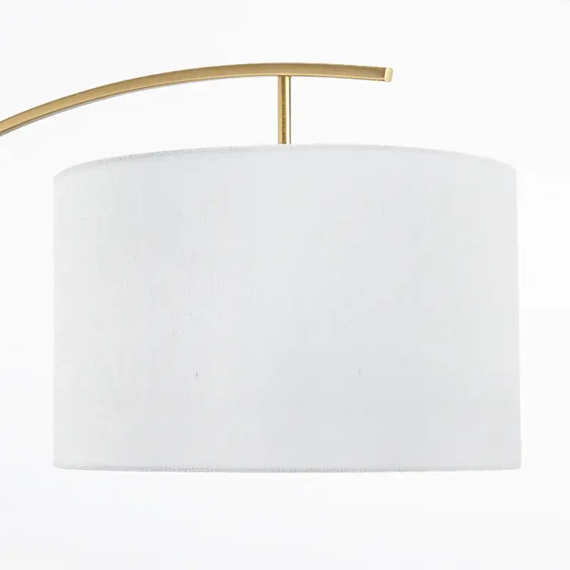 Gold Adjustable White Shade Floor Lamp