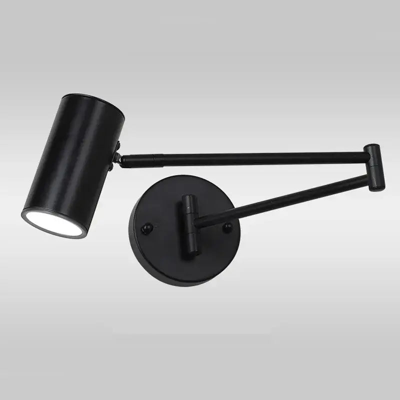Gold Swing-Arm Adjustable Bedside Wall Lamp