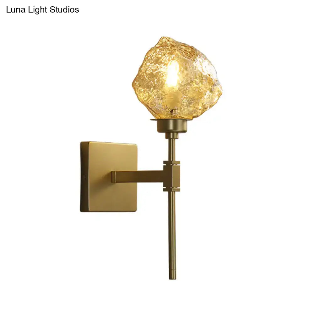 Amber Smoke Glass Sconce