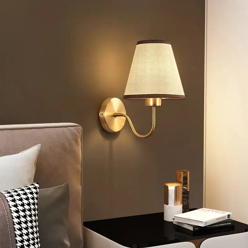 Beige Cloth LED Sconce