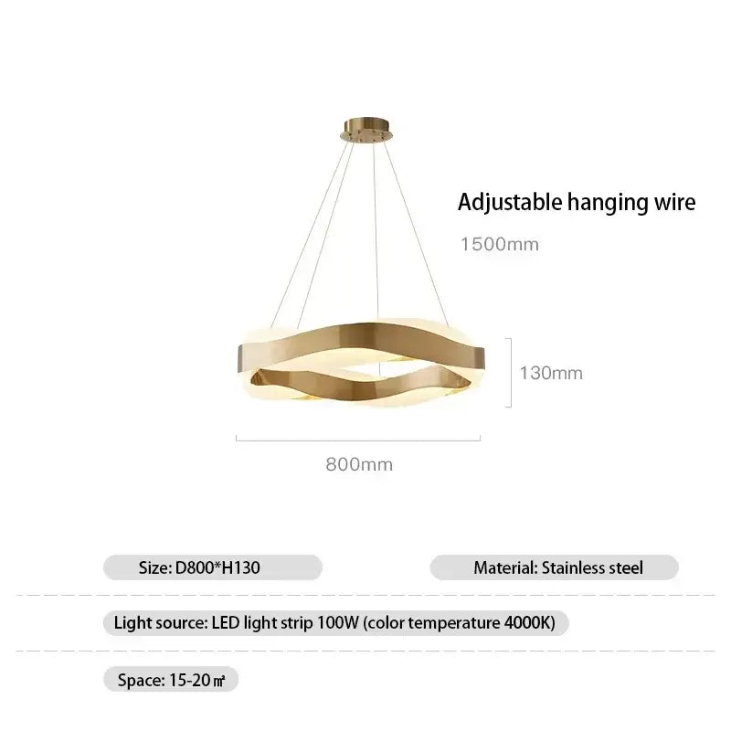 Black Circle Chandelier