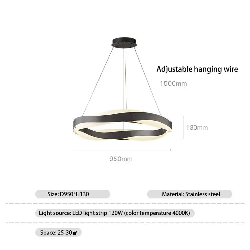 Black Circle Chandelier