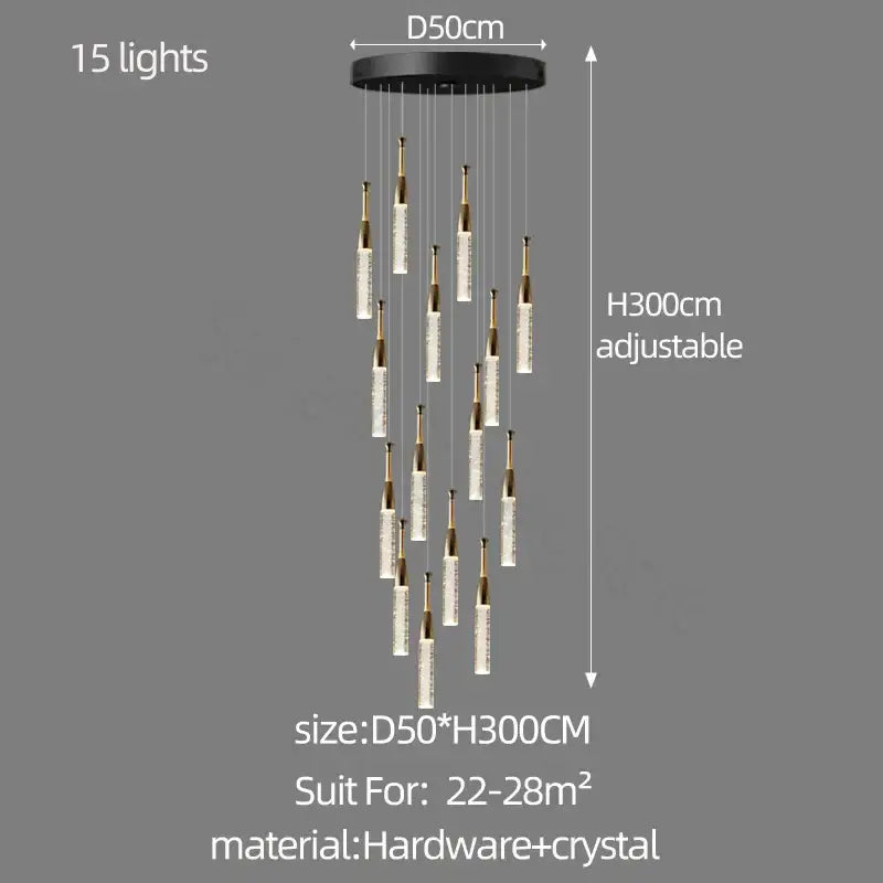 Black Crystal Chandelier 3 To 15 Heads