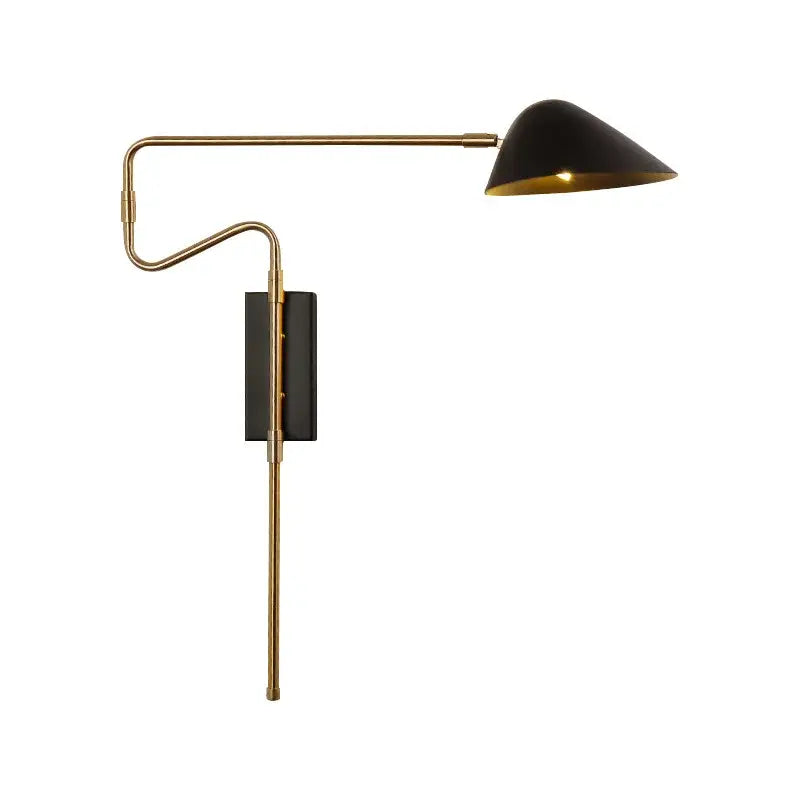 Gold Black Rocker Wall Lamp