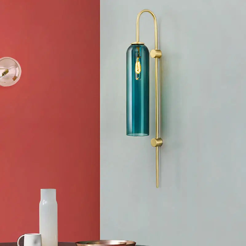 Gold Black Orb Wall Lamp