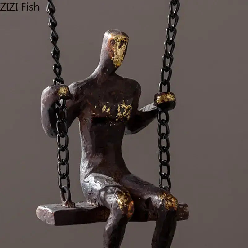 Gold Bronze Metal Sculpture