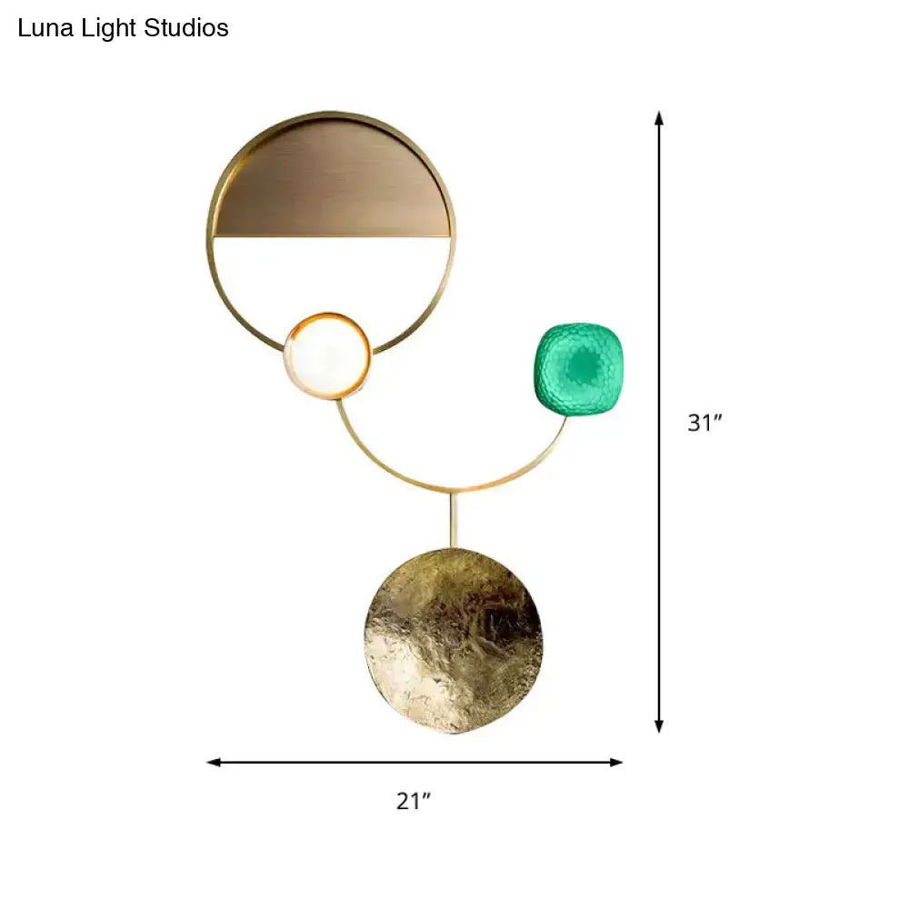 Gold Orbit Wall Sconce Four Size Options