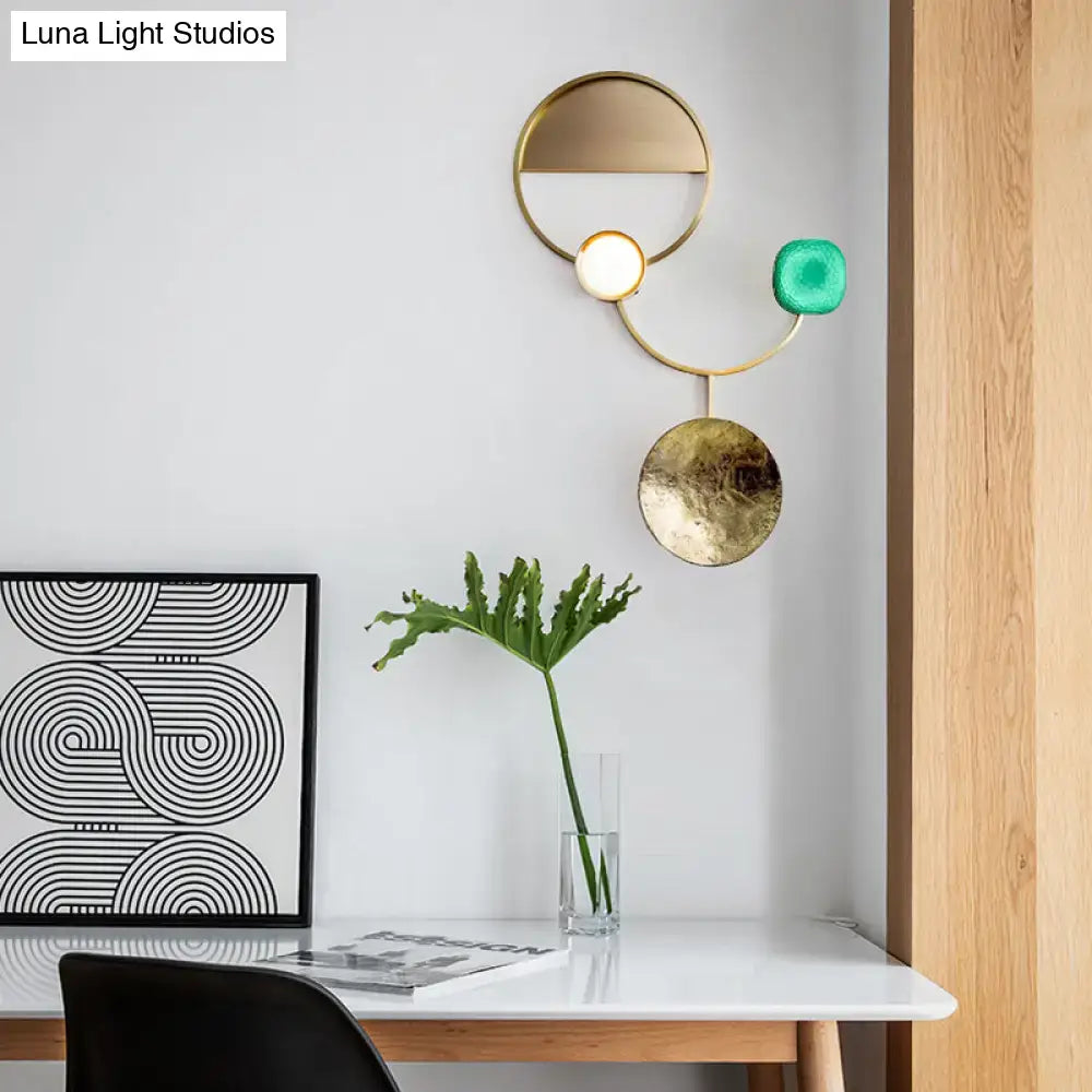 Gold Orbit Wall Sconce Four Size Options