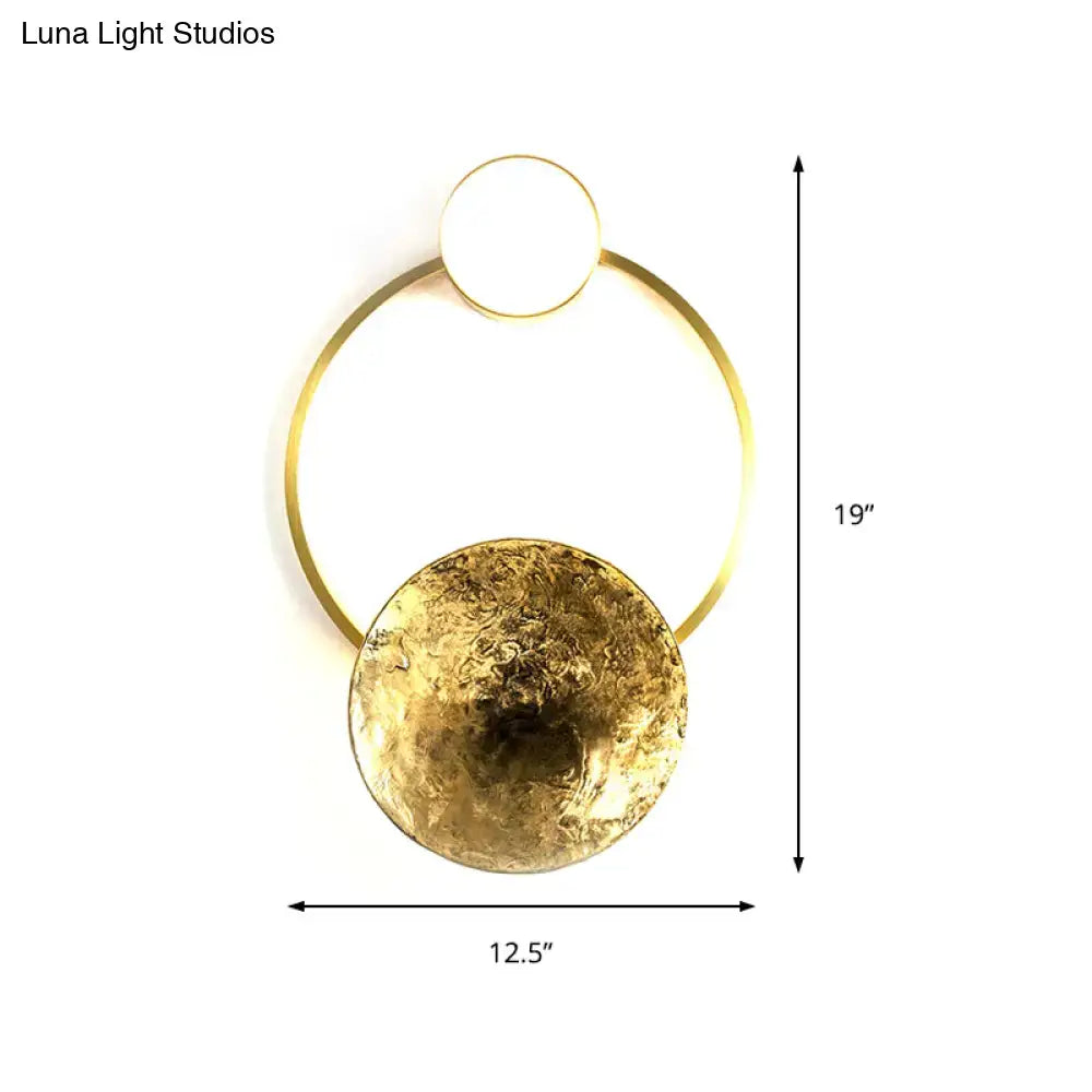 Gold Orbit Wall Sconce Four Size Options