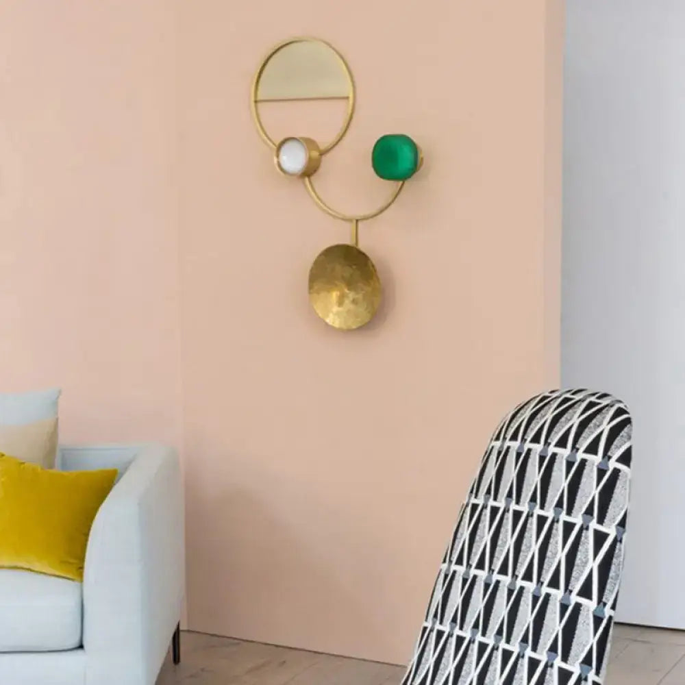 Gold Orbit Wall Sconce Four Size Options