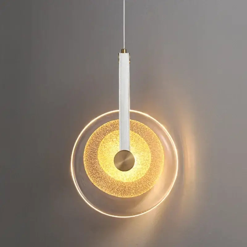 Gold Circular Glass Chandelier