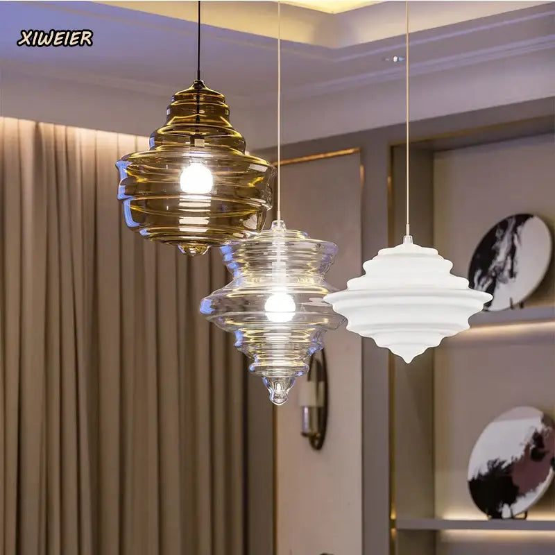 Gold White Glass Chandelier