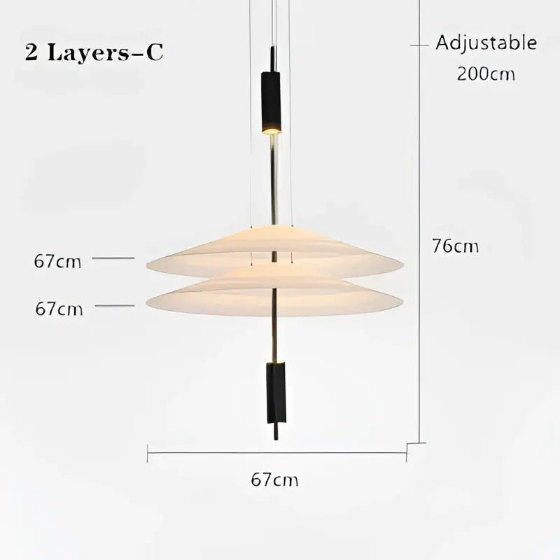 White Saucer Pendant Light