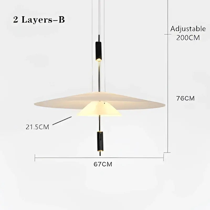 White Saucer Pendant Light