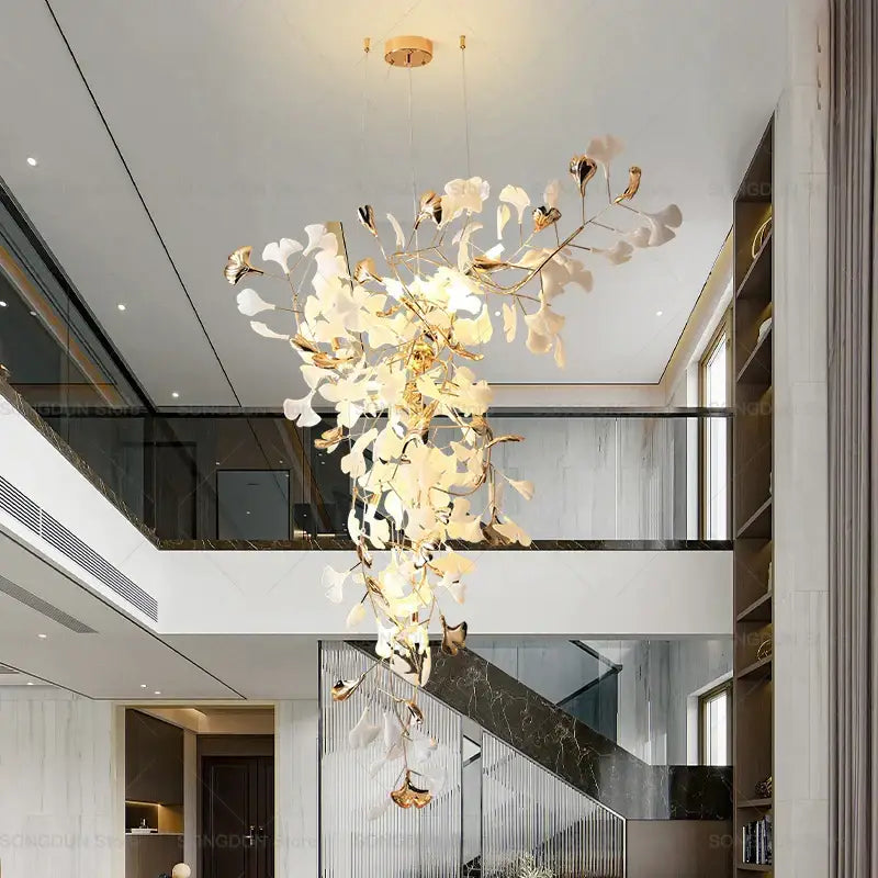 Gold Ceramic Chandelier