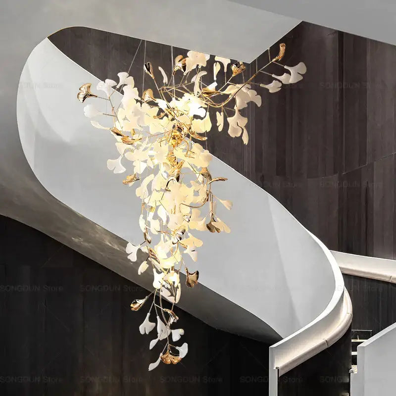 Gold Ceramic Chandelier