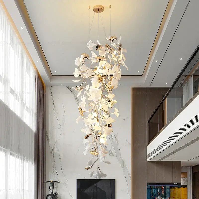 Gold Ceramic Chandelier