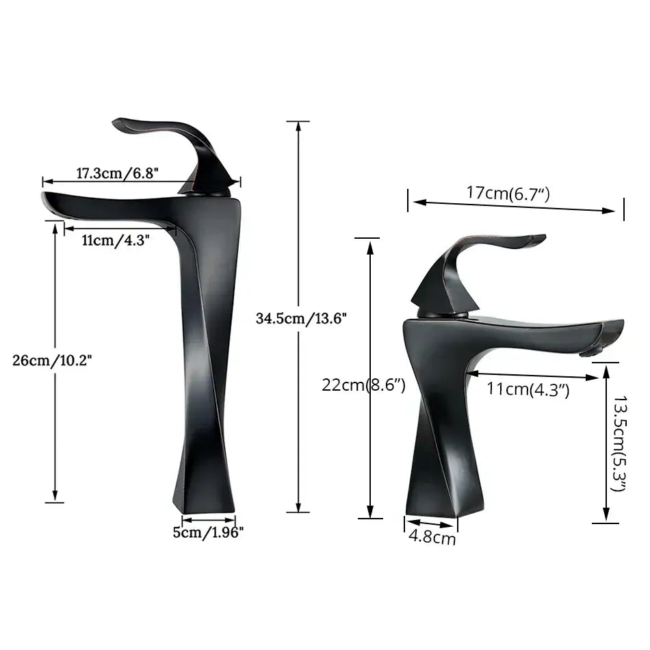 Gold Angular Basin Faucet