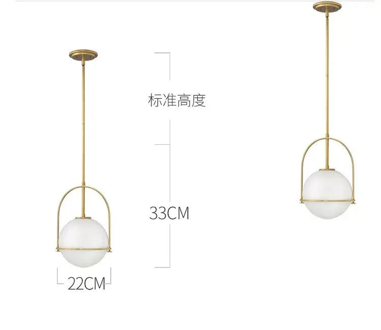 Gold Arched Glass Pendant