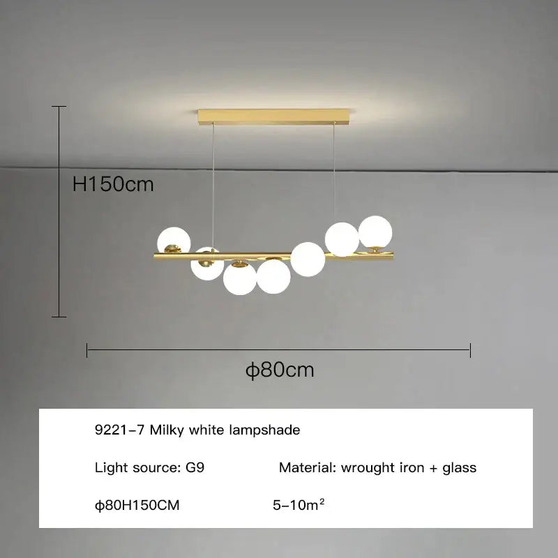 Gold Glass Ball Chandelier 7 To 11 Heads