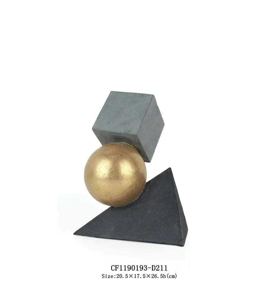 Gold Ball Triangular Statues