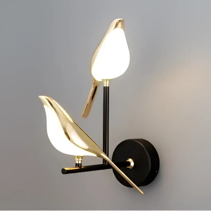 Gold Bird Wall Lamp