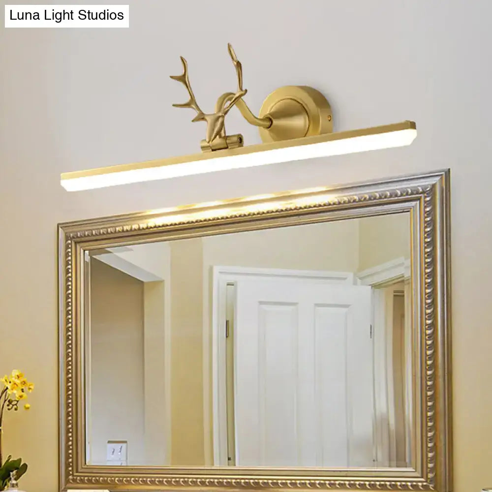 Gold Antler Vanity Sconce