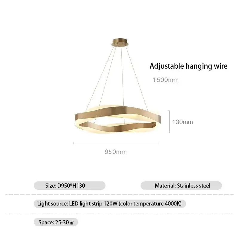 Black Circle Acrylic Pendant Light Dia95cm