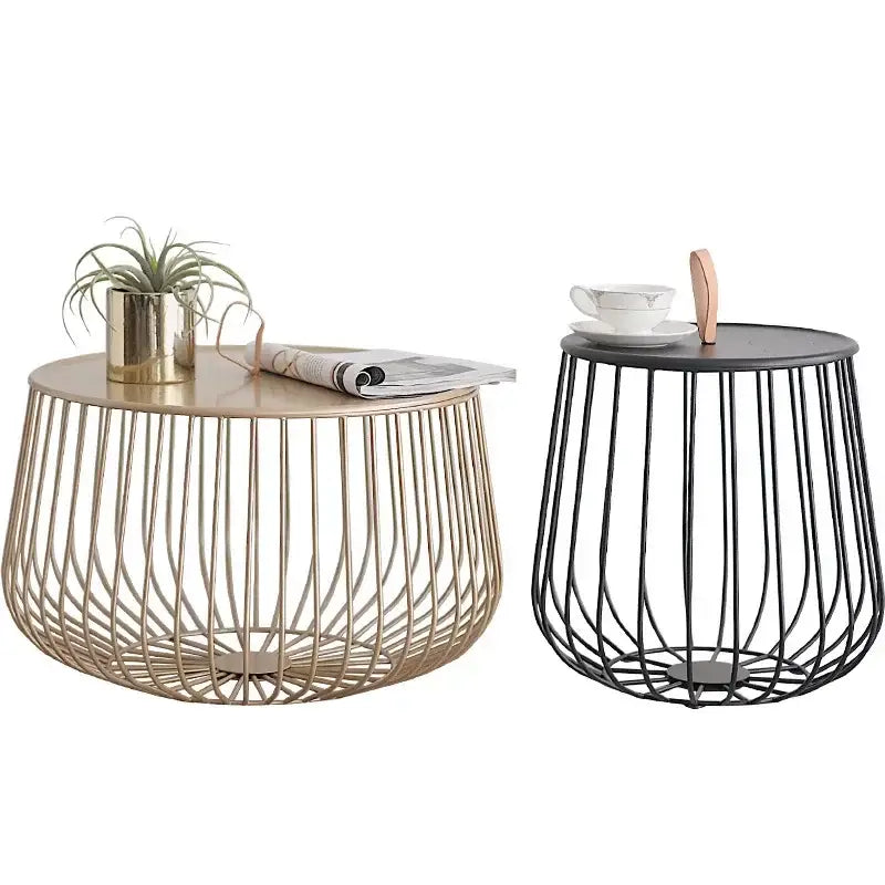 Gold Black Wireframe Table