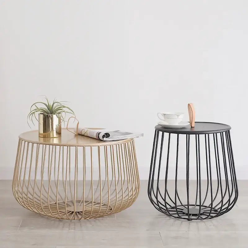 Gold Black Wireframe Table