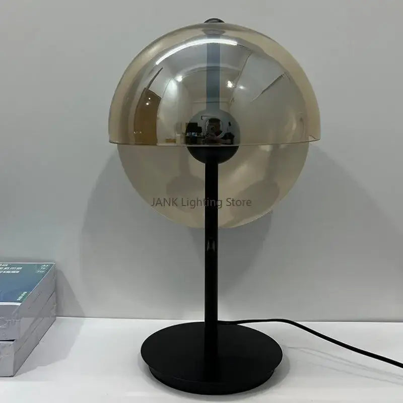 Gold Black Hemisphere Floor Lamp
