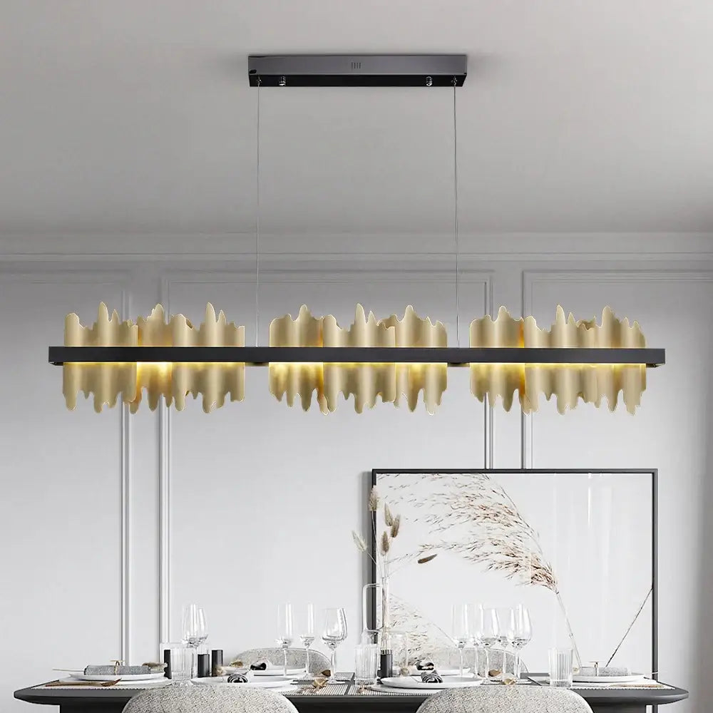 Gold Black Iceberg Chandelier for Dining Table