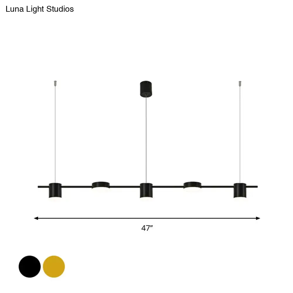 Gold Linear Dining Chandelier